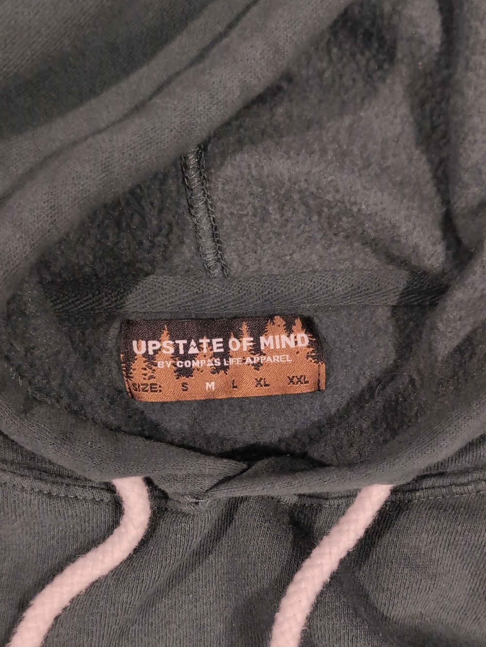 Upstate of Mind Unisex Green Hoodie - Picture 2 of 2